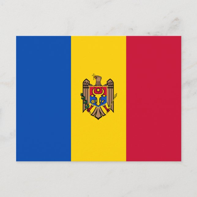 Flagga Moldavien Vykort (Framsida)