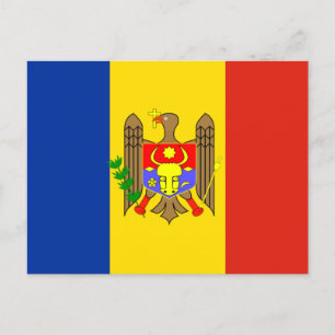 Flagga Moldavien Vykort