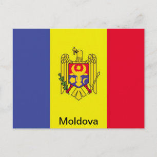 Flagga Moldavien Vykort