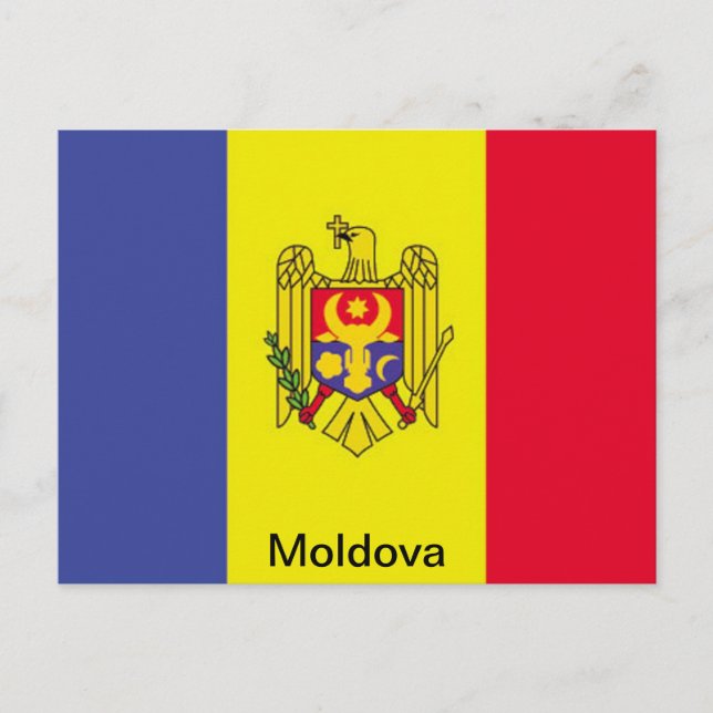 Flagga Moldavien Vykort (Framsida)