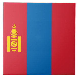 Flagga Mongoliet Kakelplatta