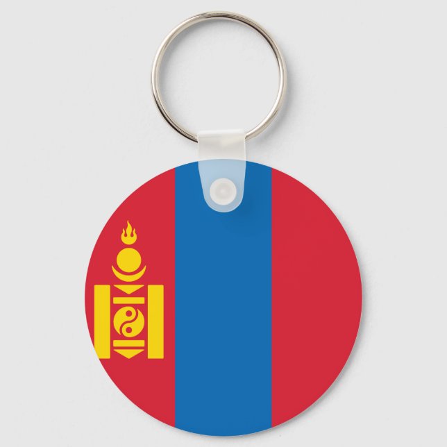 Flagga Mongoliet Nyckelring (Framsida)