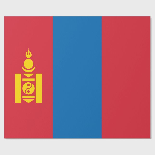 Flagga Mongoliet Presentpapper (Platt)