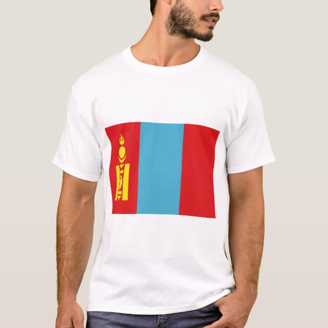 Flagga Mongoliet T Shirt (Framsida)