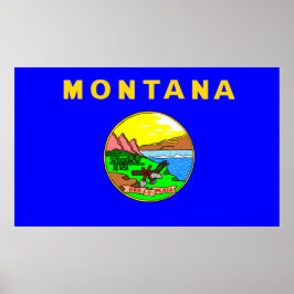 Flagga Montana, Big Sky Country, Poster