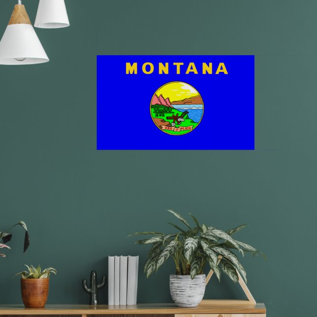 Flagga Montana, Big Sky Country, Poster (Vardagsrum 1)