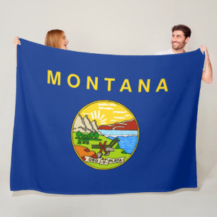 Flagga Montana (USA) Fleecefilt