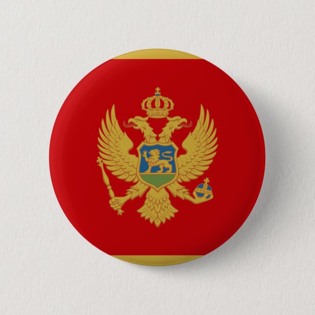 Flagga Montenegro Knapp (Framsida)