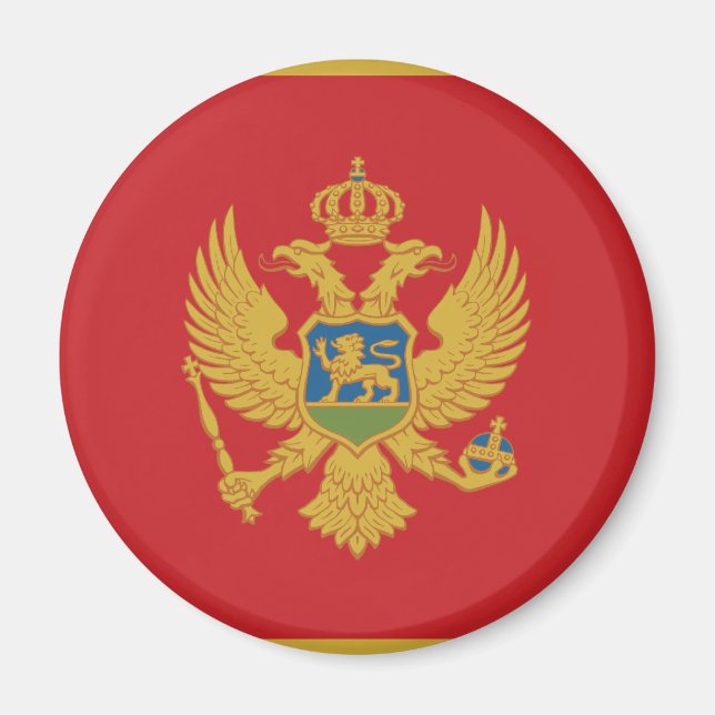 Flagga Montenegro Magnet (Framsidan)