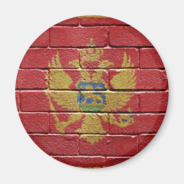 Flagga Montenegro Magnet (Framsidan)