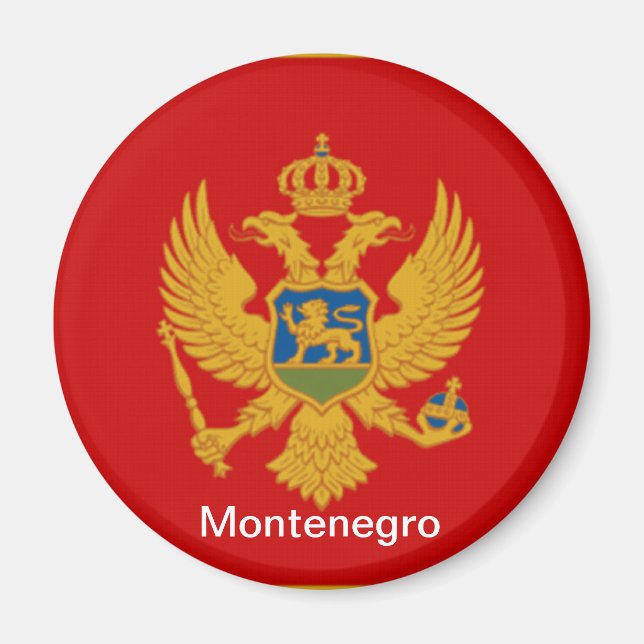 Flagga Montenegro Magnet (Framsidan)