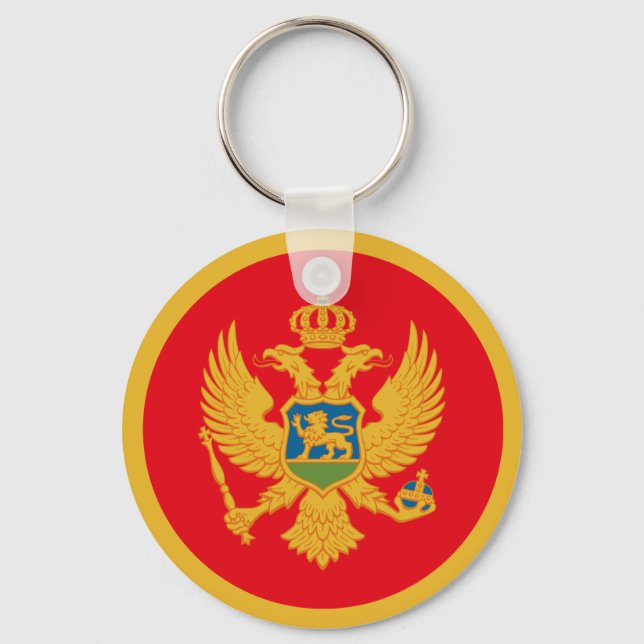 Flagga Montenegro Nyckelring (Framsida)