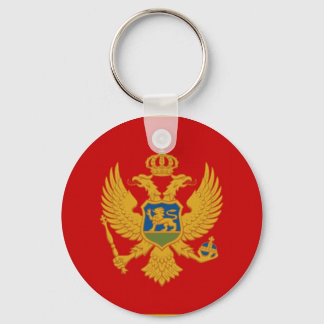 Flagga Montenegro Nyckelring (Framsida)