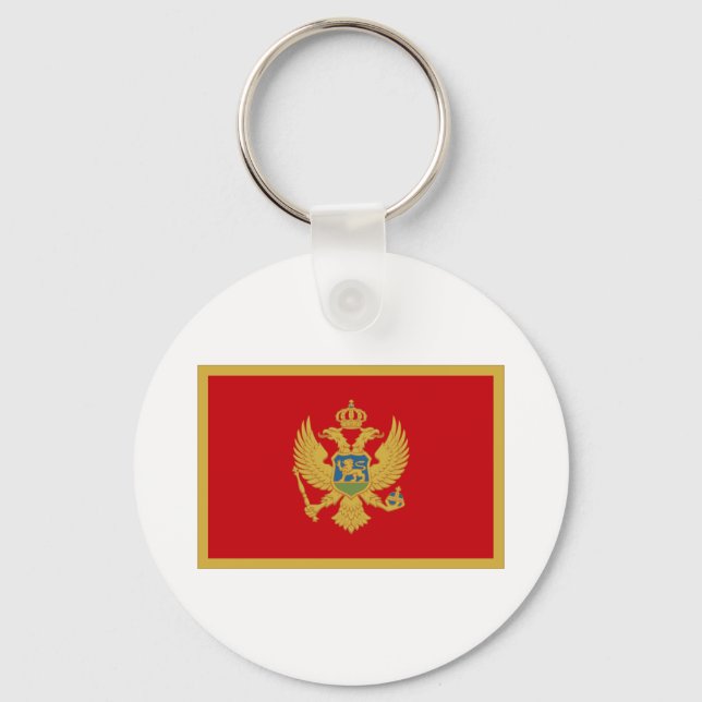 Flagga Montenegro Nyckelring (Framsida)