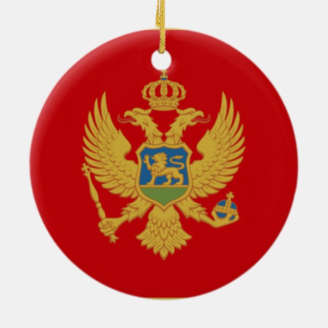 Flagga Montenegro Ornament (Baksidan)