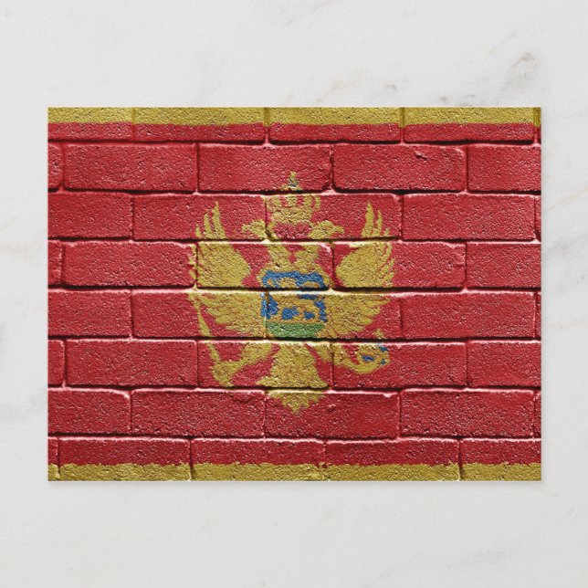 Flagga Montenegro Vykort (Framsida)