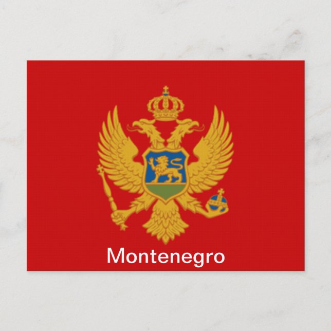 Flagga Montenegro Vykort (Framsida)