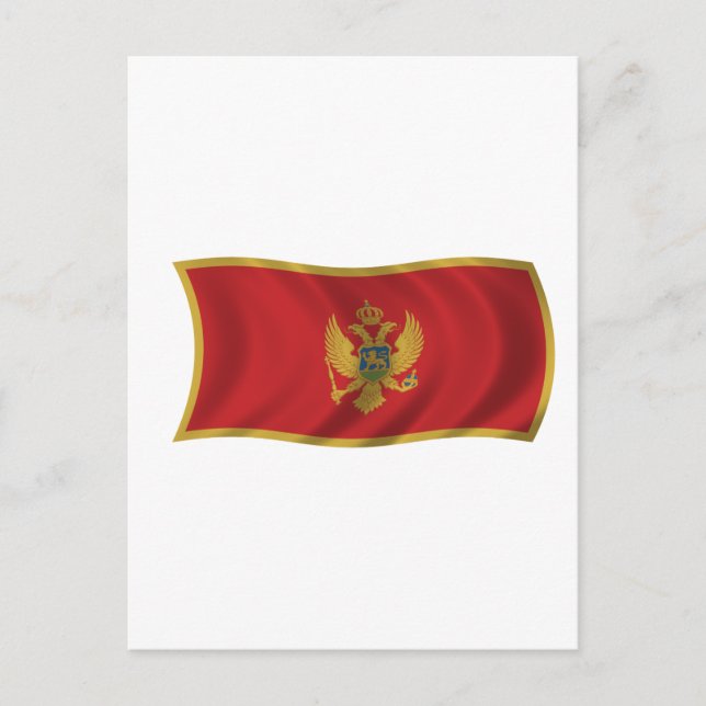 Flagga Montenegro Vykort (Framsida)