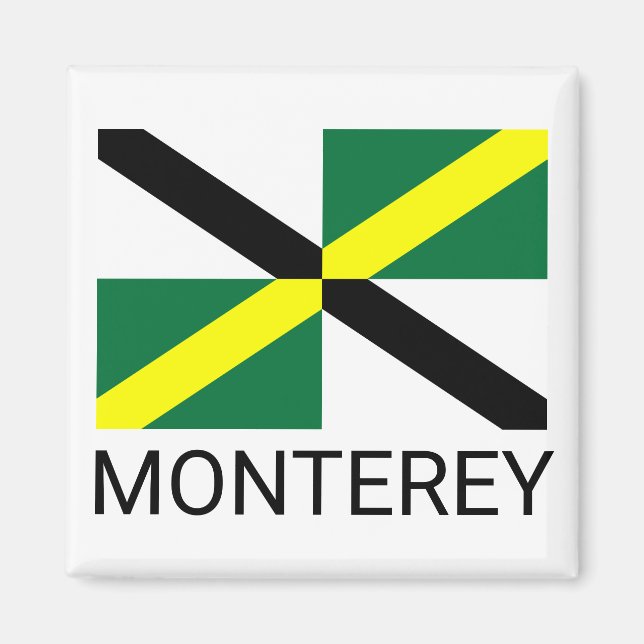 Flagga Monterey, Kalifornien Magnet (Framsidan)