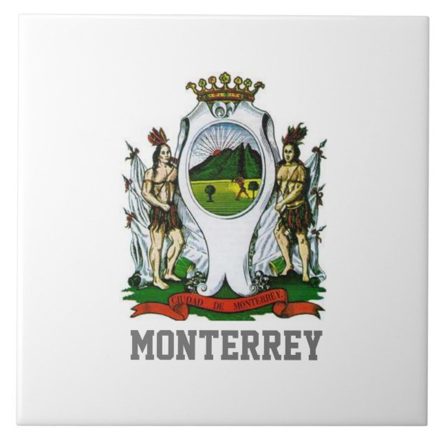 Flagga Monterrey, Nuevo León - MEXICO Kakelplatta (Framsidan)