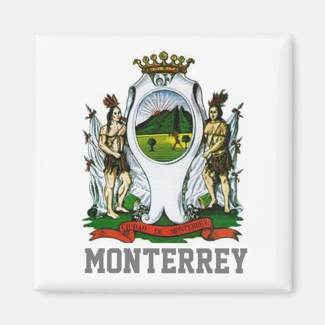 Flagga Monterrey, Nuevo León - MEXICO Magnet (Framsidan)