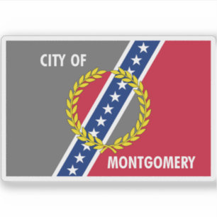 Flagga Montgomery, Alabama Klistermärken