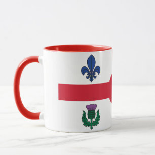 Flagga Montreal, Quebec Mugg