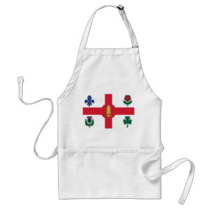 Flagga Montreal, Quebec Vuxen Apron Förkläde
