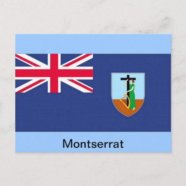 Flagga Montserrat Vykort (Framsida)
