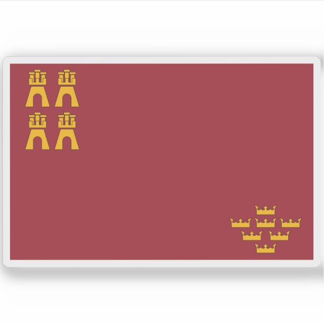 Flagga Murcia Klistermärken (Framsida)