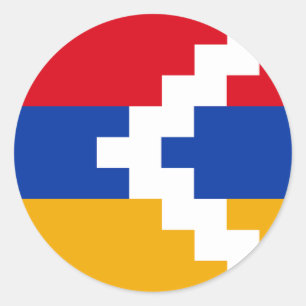 Flagga Nagorno-Karabach Runt Klistermärke