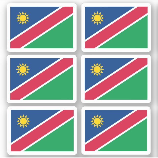 Flagga Namibia - en samlingsetikett Klistermärken (Framsida)