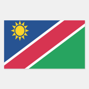 Flagga Namibia Rektangulärt Klistermärke