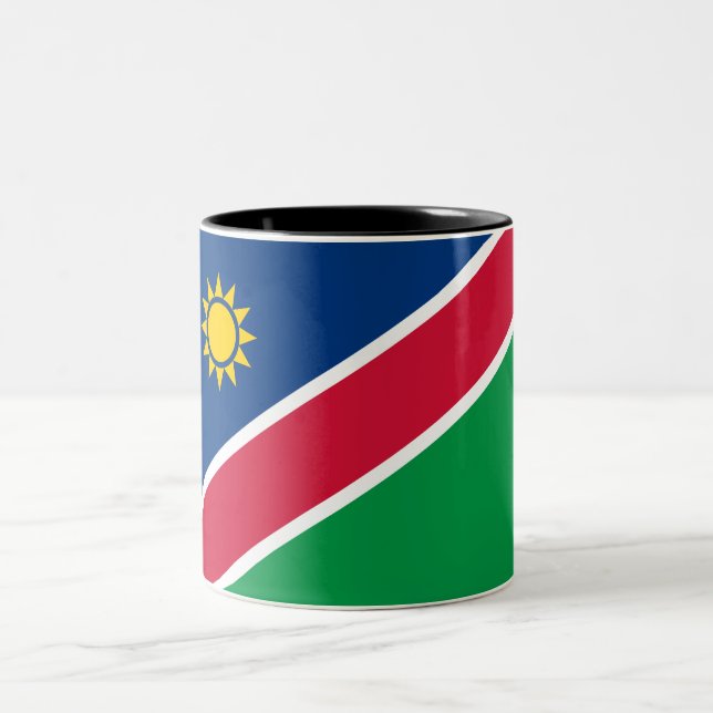 Flagga Namibia (södra Afrikan) Två-Tonad Mugg (Center)