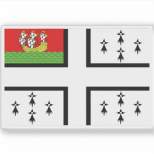 Flagga Nantes, Loire-Atlantique Klistermärken