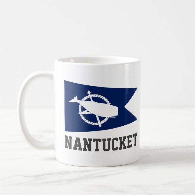 Flagga Nantucket, Massachusetts Kaffemugg (Vänster)