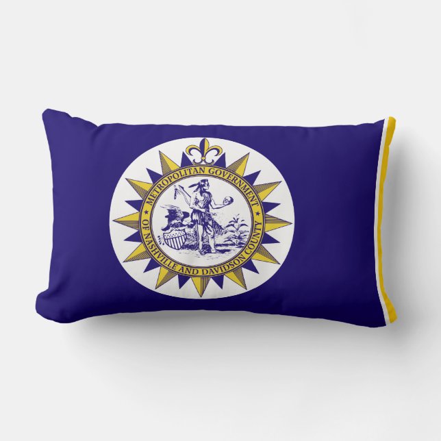 Flagga Nashville, Tennessee Lumbar Pillow Lumbarkudde (Framsida)