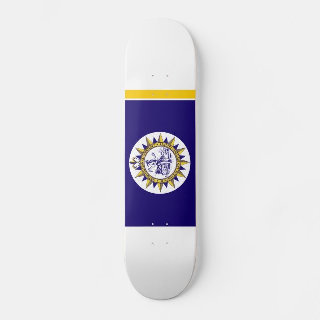Flagga Nashville, Tennessee Mini Skateboard Bräda 18,5 Cm (Framsida)