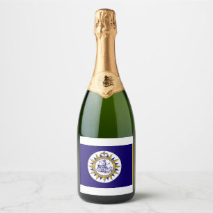 Flagga Nashville, Tennessee Sparkling Vin-etikett