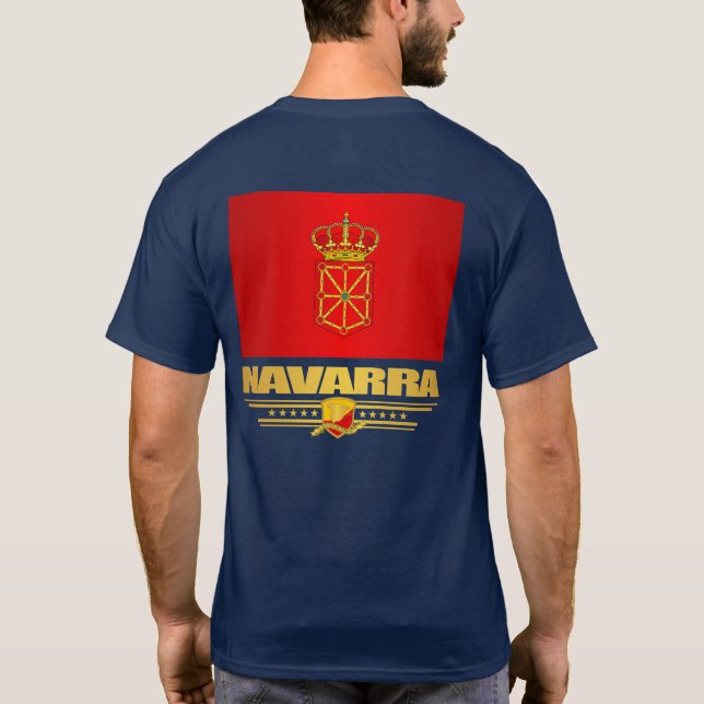Flagga Navarra (Navarra) T Shirt (Baksida)