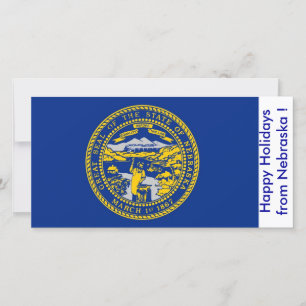 Flagga Nebraska, Glad helg från USA Julkort