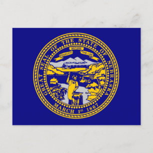 Flagga Nebraska Vykort