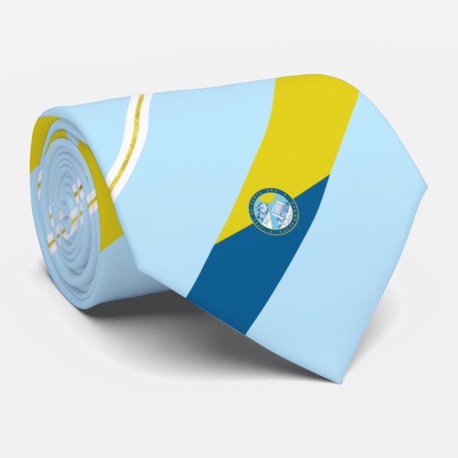 Flagga Neck Tie i staden Santa Ana (Kalifornien) Slips (Rullad)