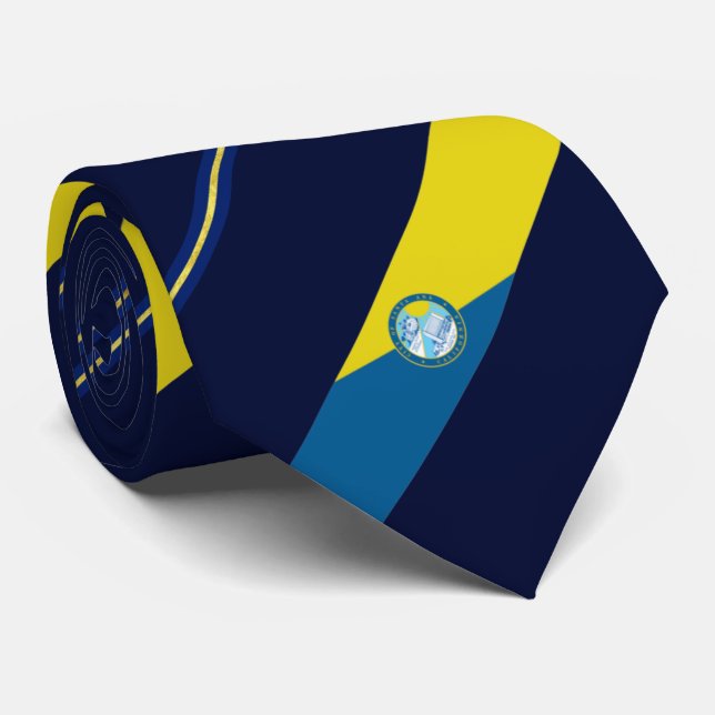 Flagga Neck Tie i staden Santa Ana (Kalifornien) Slips (Rullad)
