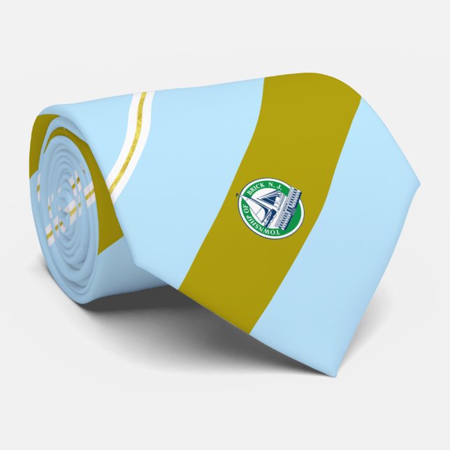 Flagga Neck Tie, New jersey Slips (Rullad)