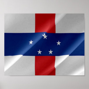 FLAGGA - Nederländska Antillerna - Poster