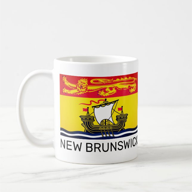 Flagga New Brunswick, Kanada Kaffemugg (Vänster)