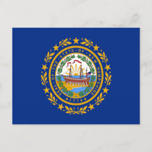 Flagga New Hampshire Vykort