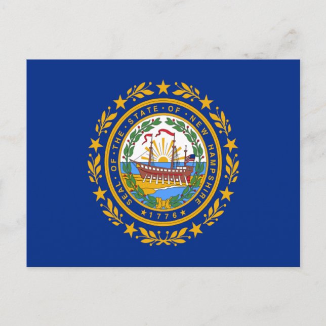 Flagga New Hampshire Vykort (Framsida)