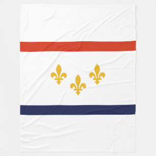 Flagga New Orleans, Louisiana Fleece Blanket